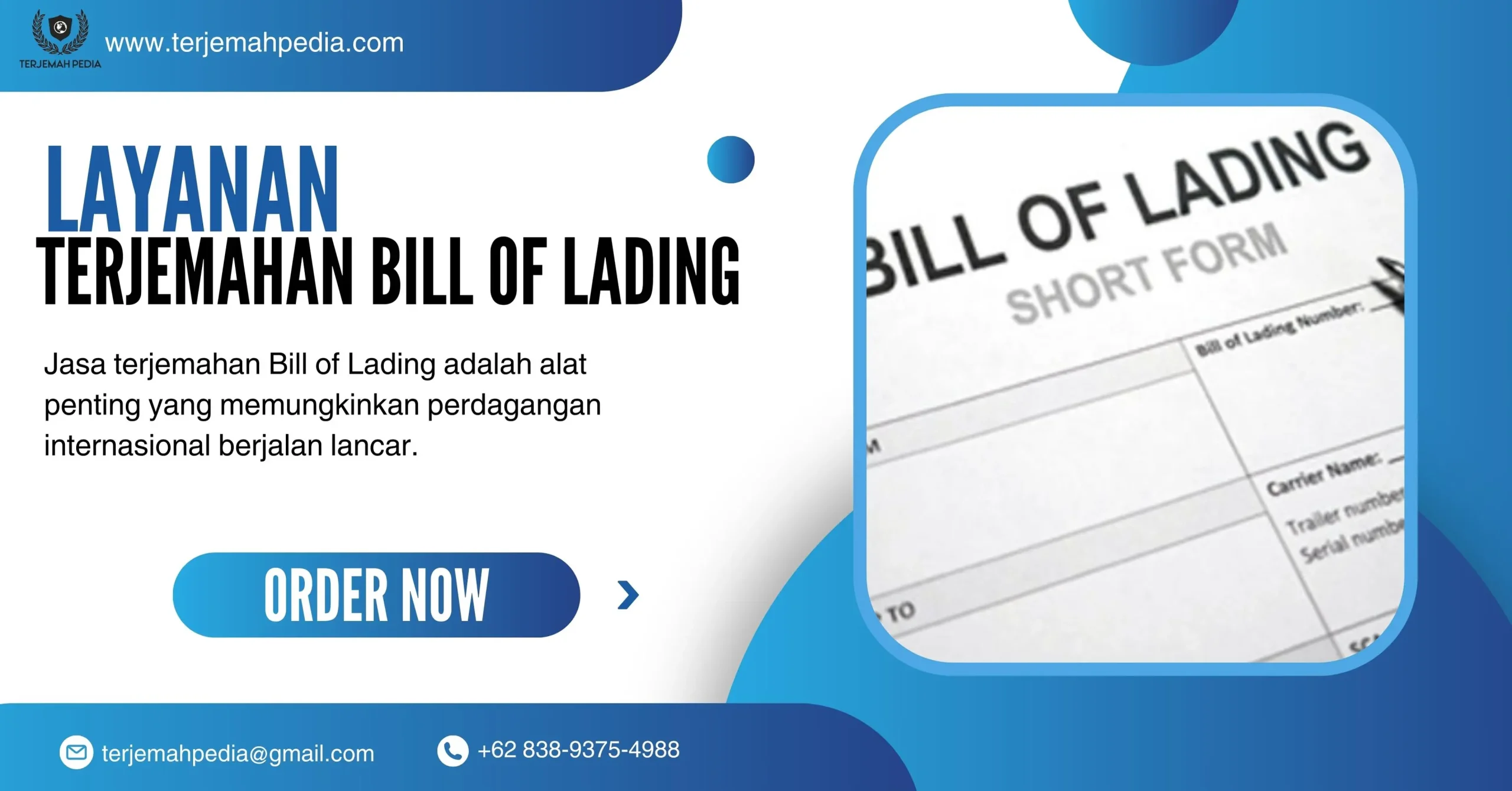 Jasa Terjemahan Bill of Lading